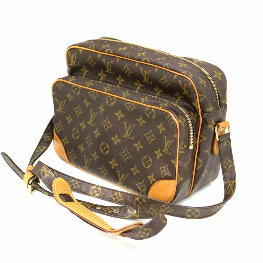 LOUIS VUITTON Nile Shoulder Bag Monogram Canvas Brown LV